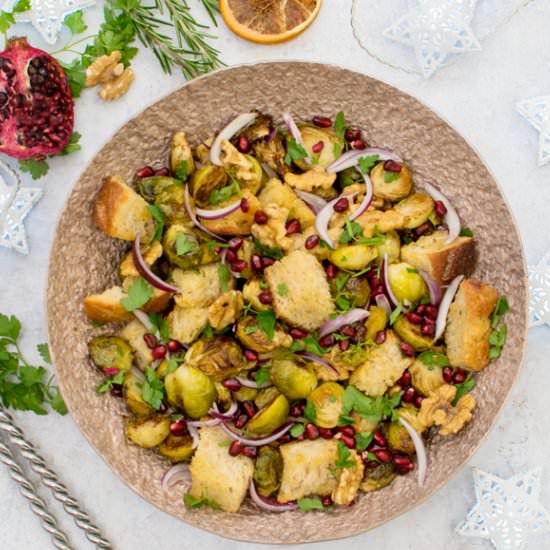Brussels Sprout Panzanella [vegan]