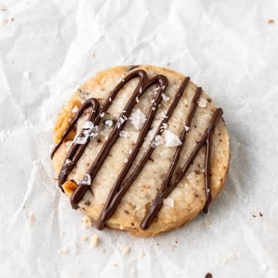 mocha walnut shortbread cookies