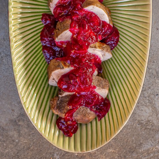 Pork Tenderloin & Cranberry Sauce