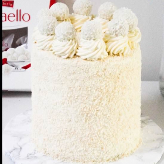 Coconut Raffaello Malibu Rum Cake