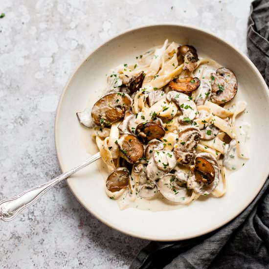Creamy Mushroom Tagliatelle