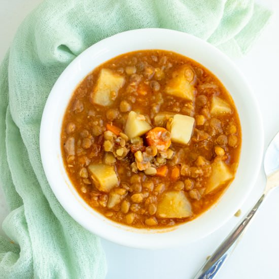 Pressure Cooker Lentil Stew