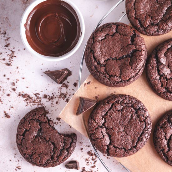 Soft Fudgy Brownie Cookies