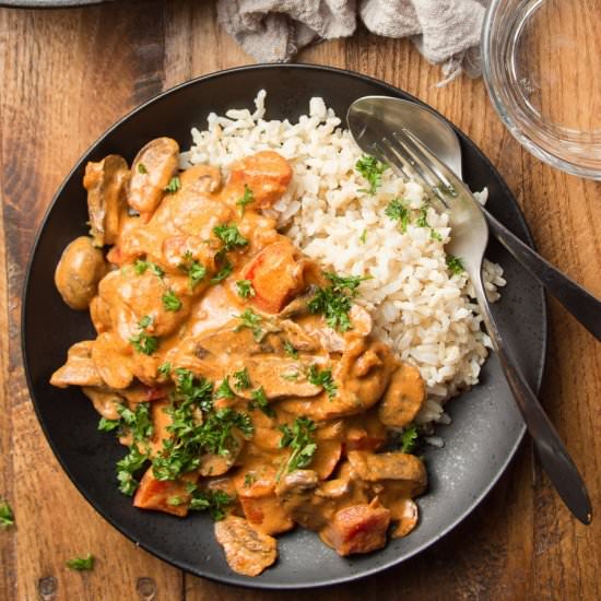 Vegan Mushroom Paprikash