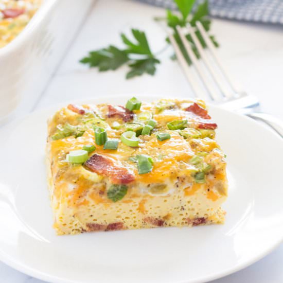Breakfast Egg Bake with Bacon and G