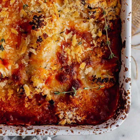 Cauliflower Bake with Tomato & Mozz