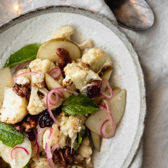 Cauliflower, Pear and Walnut Salad