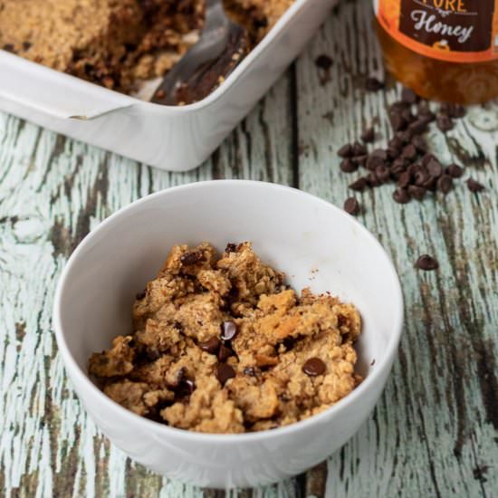 Chocolate Peanut Butter Baked Oats
