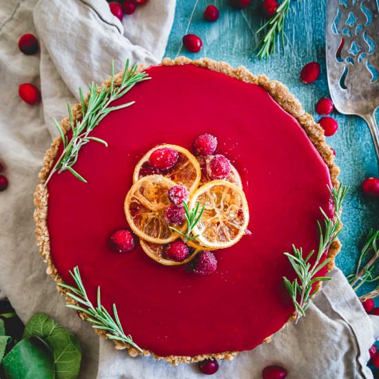 Cranberry Curd Tart