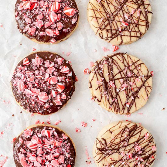 Chocolate Peppermint Shortbread