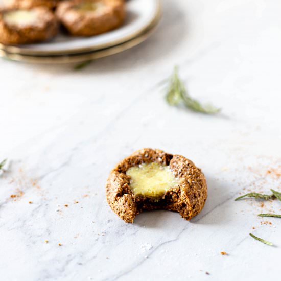 Gingerbread Thumbprint Cookies
