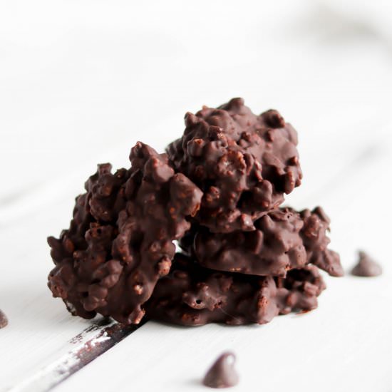 2 Ingredient Chocolate Rice Krispy