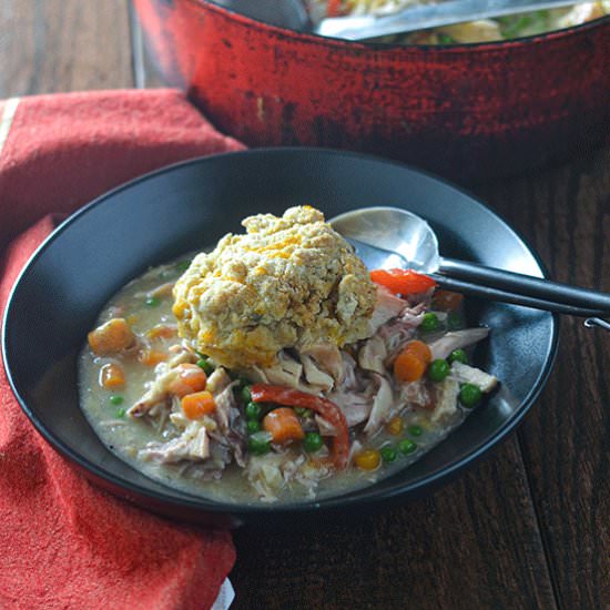 Chicken Stew GF Cheddar Biscuits