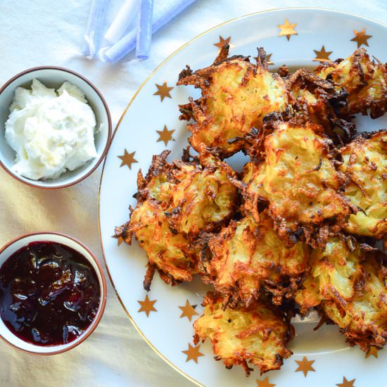 Air Fried Potato Latkes