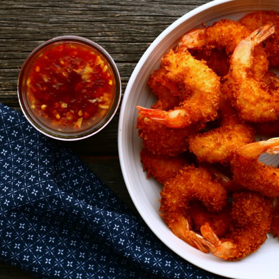 Crispy Coconut Panko Fried Shrimp