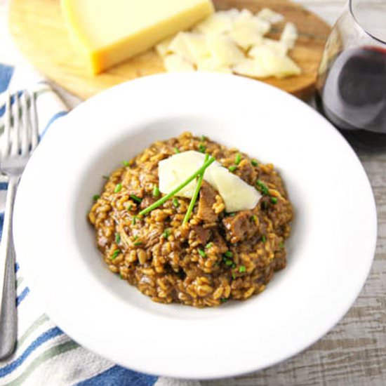 Porcini Risotto with Truffle Oil