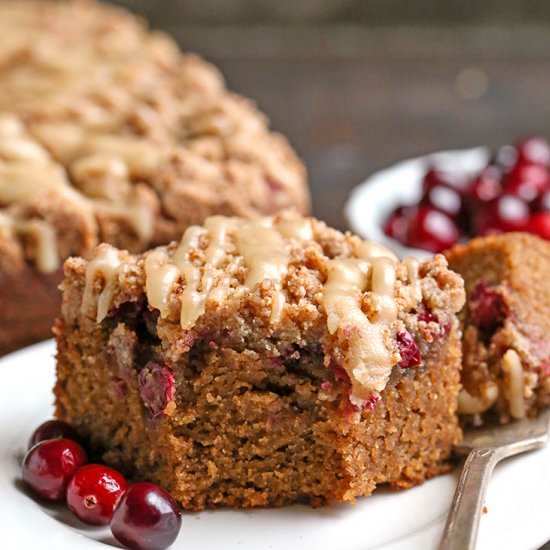 Paleo Cranberry Coffee Cake