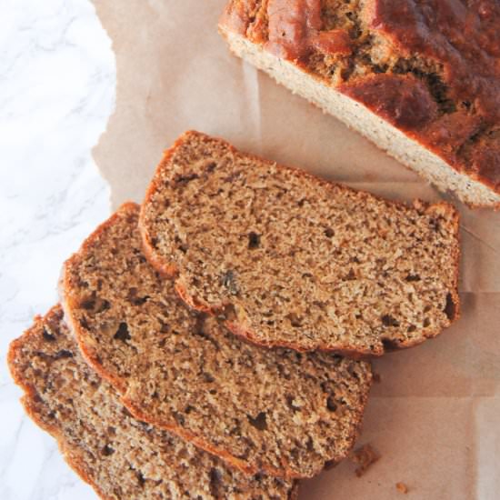 Healthy Whole Wheat Banana Bread