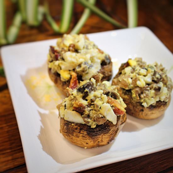 Stuffed Mushroom with Egg and Bacon