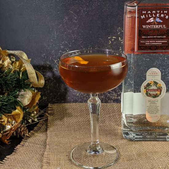 A classic Martinez with winter gin
