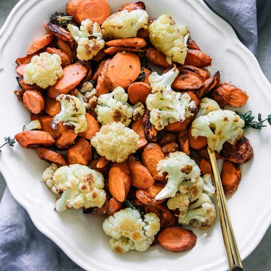 Roasted Cauliflower and Carrots