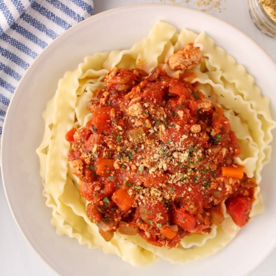 Vegan Tofu Bolognese