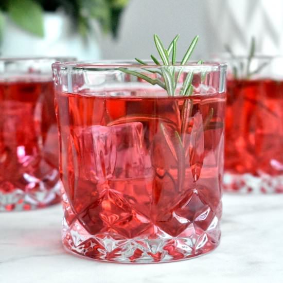 Pomegranate Rosemary Gin Fizz