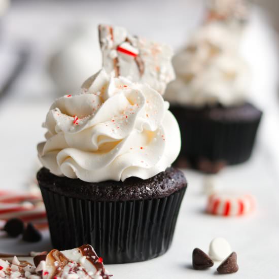 Peppermint Bark Cupcakes