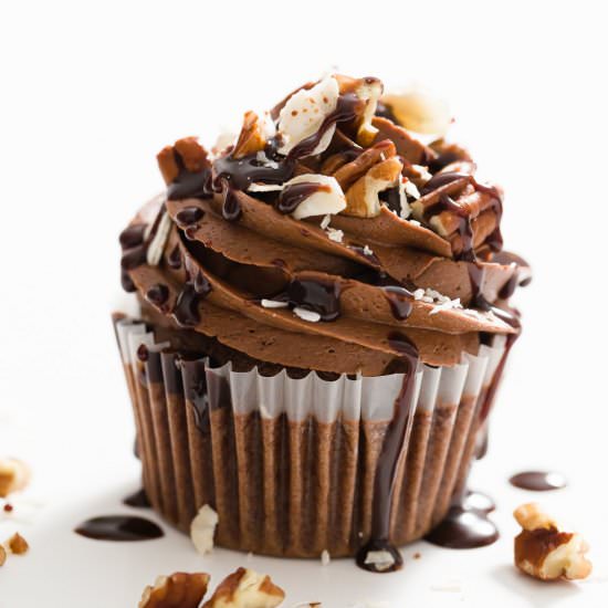 German Chocolate Cupcakes