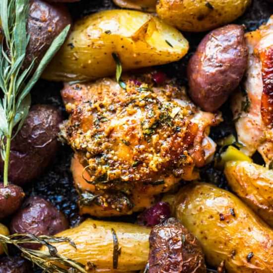 honey mustard chicken thighs!