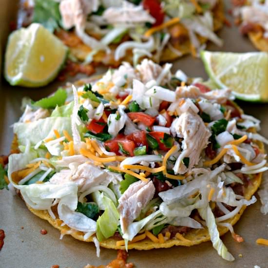 Easy Chicken Tostadas