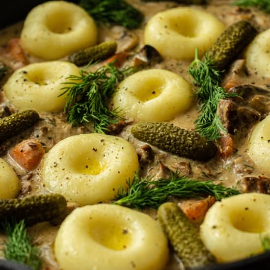 Beef Stroganoff & Silesian Dumpling