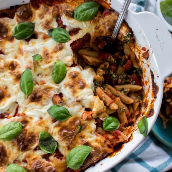 Sausage and Spinach Baked Pasta