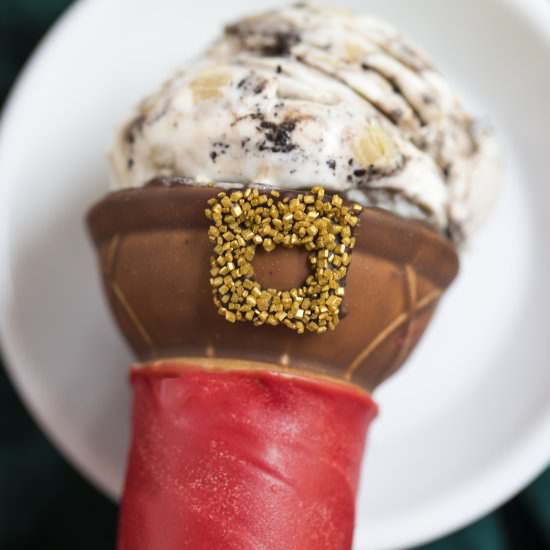 Santa suit ice cream cone