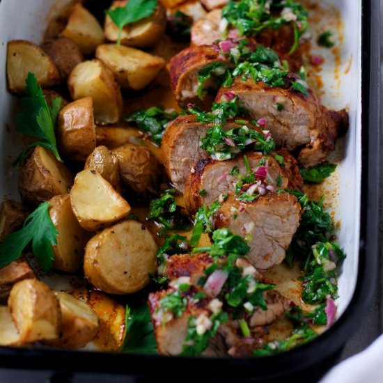 Salsa Verde Pork Tenderloin