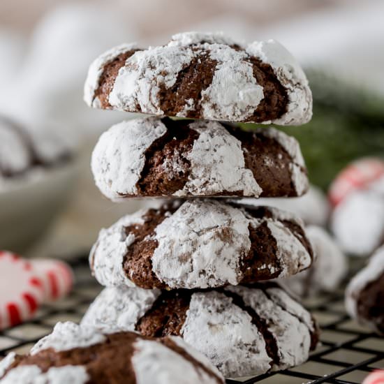 Chocolate Peppermint Crinkles