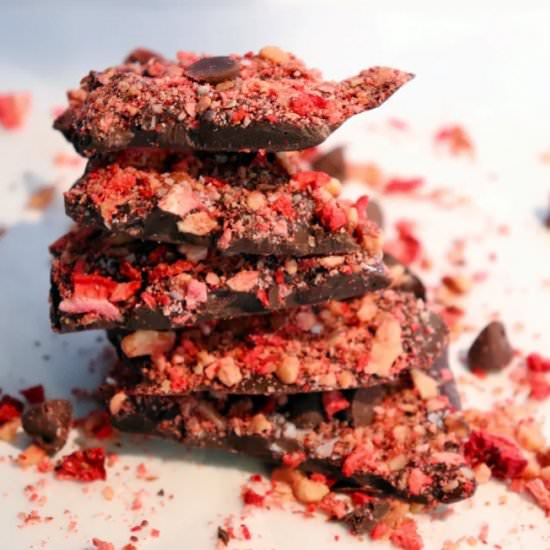 Festive Dark Chocolate Bark