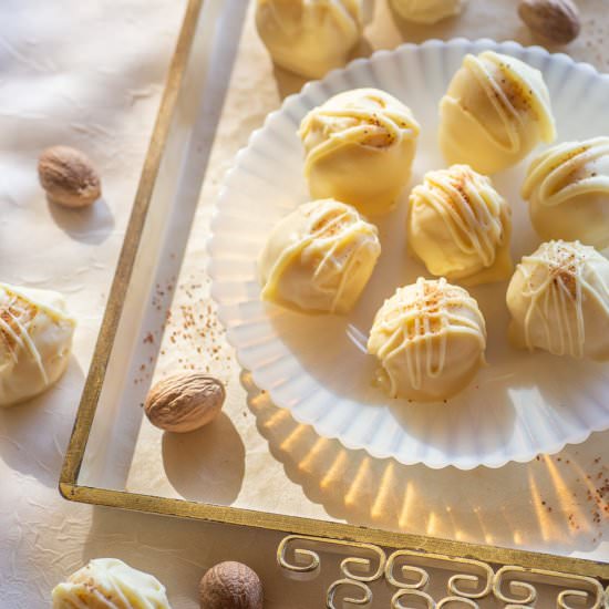 Eggnog Truffles