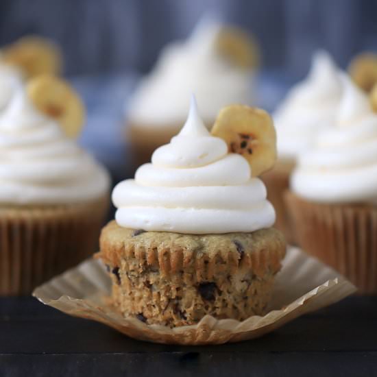 Chocolate Chip Banana Cupcakes