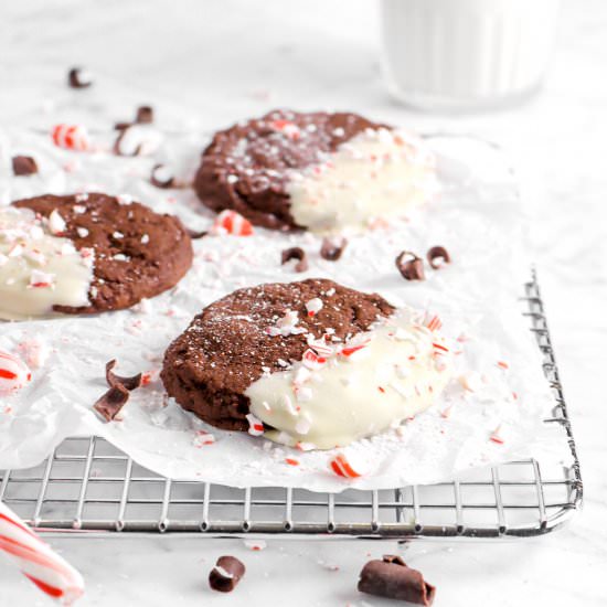 Triple Chocolate Peppermint Cookies