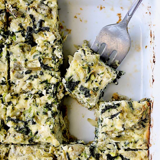 Spinach Artichoke Squares