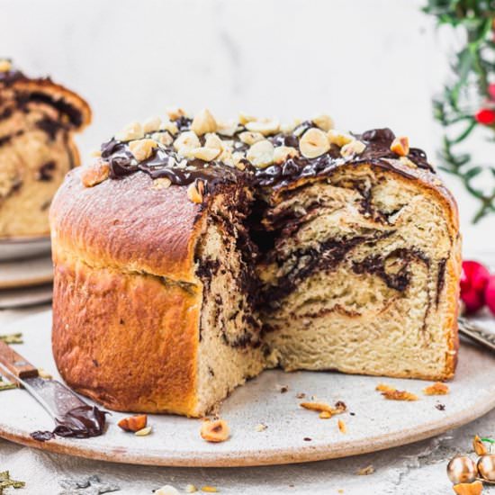 Vegan Chocolate Hazelnut Panettone