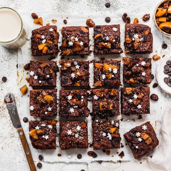 Mulled Wine Mince Pie Brownies