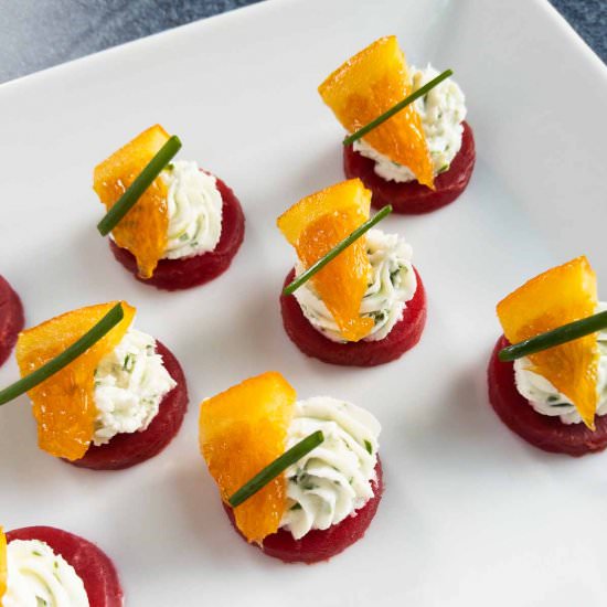BEET AND GOAT CHEESE BITES