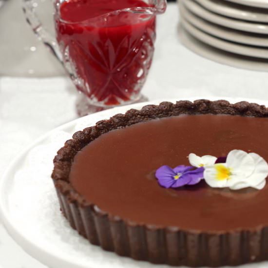 Decadent Vegan Chocolate Tart with