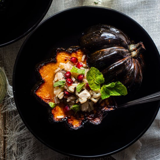 Wild Rice Stuffed Squash