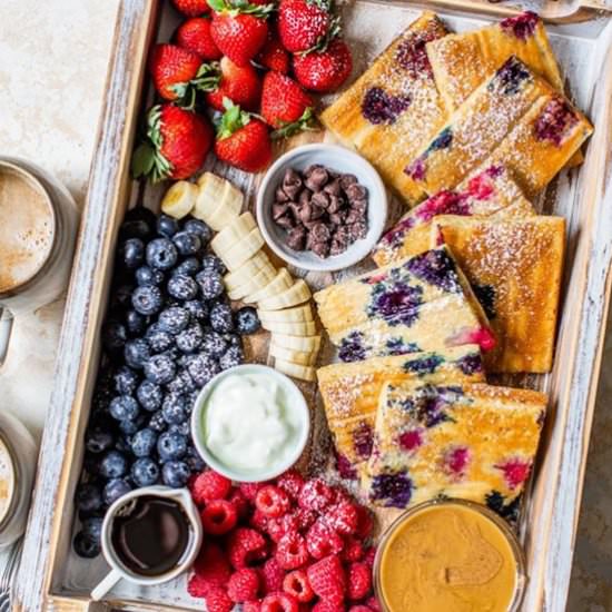 Yogurt Sheet Pan Pancake w Berries.