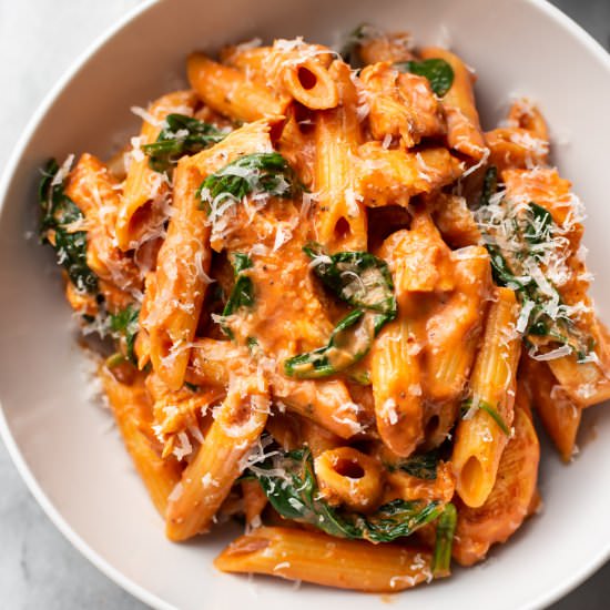 tomato spinach chicken pasta