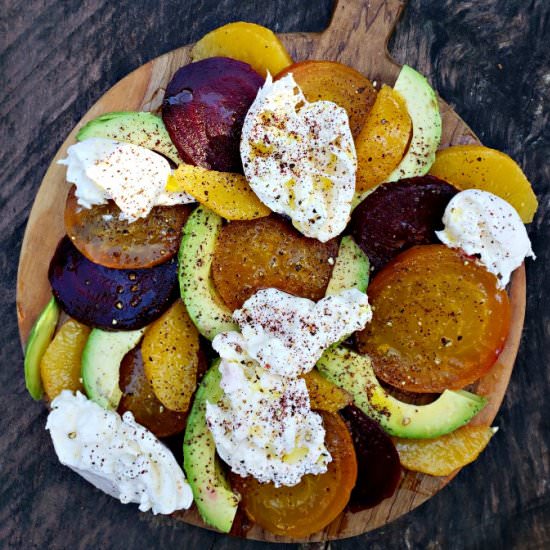 Burrata, Beet & Avocado Salad