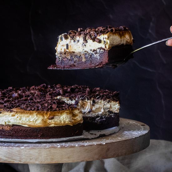 Tiramisu Brownie Celebration Cake
